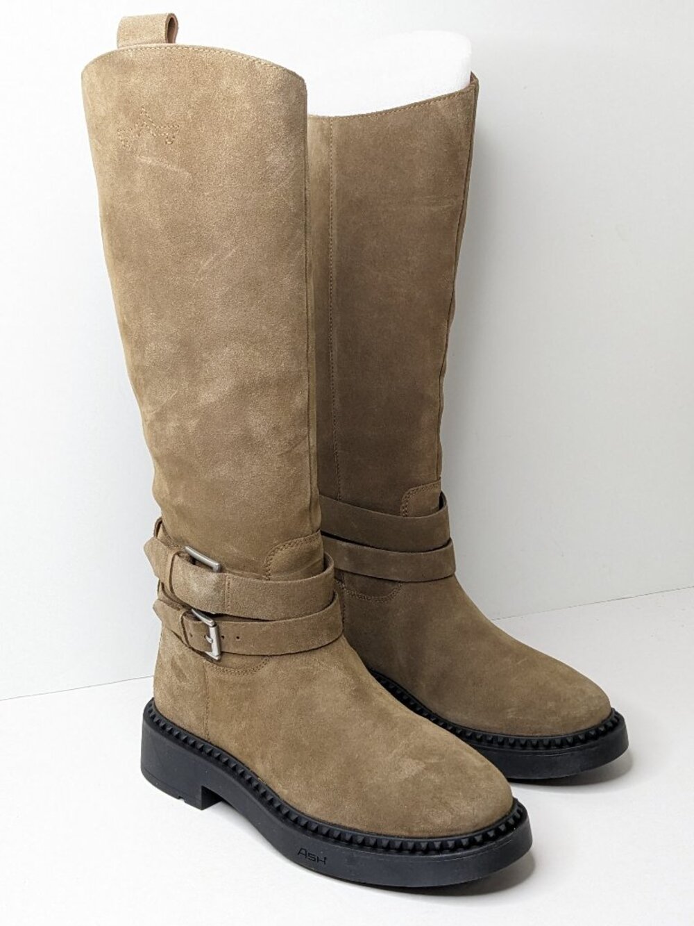 Ash Marlin Knee High Boots Tan Suede Womens 39 EU (US 8.5-9)